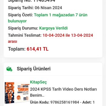 Kitapsec Sipariş İptali