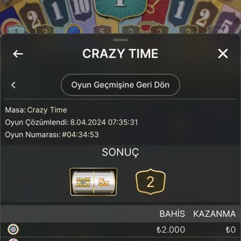 Casibom, Crazy Time Oyununda Otomatik Bahis Oynandı