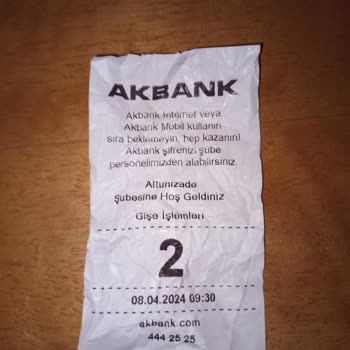 Akbank Altunizade Şube Gişe İşlemleri Yavaşlık