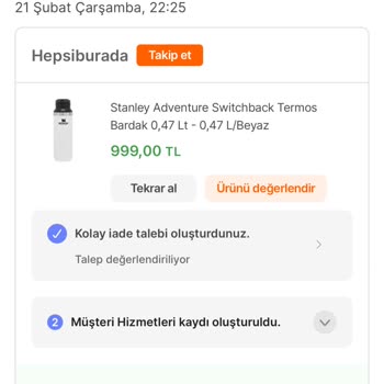 Hepsiburada Siparişim İki Aydır İadede İncelemede