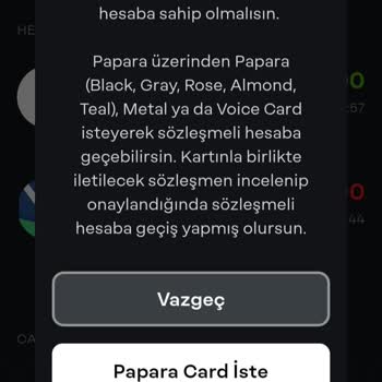 Papara Sözleşmeli Hesaba Geçemedim