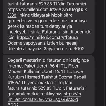 Millenicom Taahhütsüz Diyorlar İptal Edince Cayma Bedeli İstiyorlar