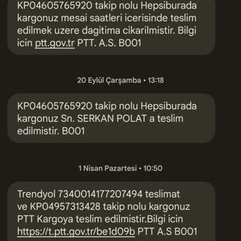 PTT Kargo Teslim Edilmeyen Kargo