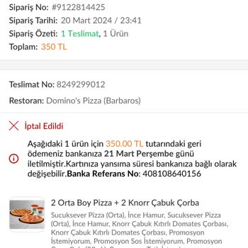 Trendyol Yemek Ücret İadesi Yapmıyor.