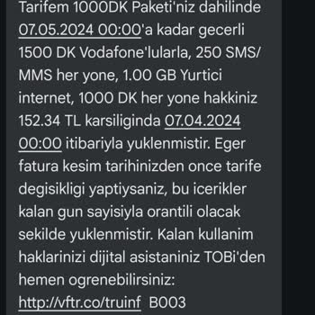 Vodafone Rızam Olmadan Tarifemi Değiştirdi