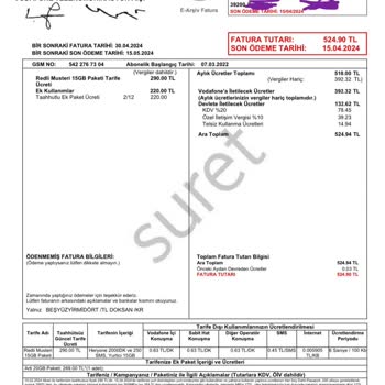 Vodafone Ek Paket Almadığım Halde 220₺ Ek Ücret Yansıtmışlar!