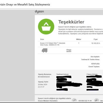 Dyson, Resmi Web Sitesi Üzerinden Verilen Siparişleri Göndermiyor.