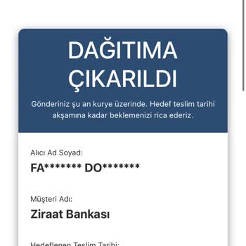 AGT Kurye (aynigunteslim.com) Ziraat Kartım Hala Ulaşmadı!