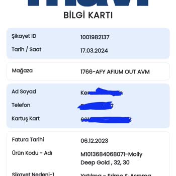 Mavi 3 Ayda Yırtılan Kotu Değiştirmiyorlar