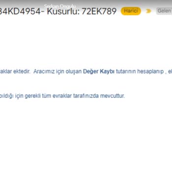 Quick Sigorta Değer Kaybı Mağduriyet