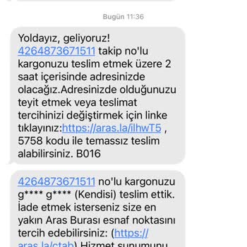 Aras Kargo Kurye Ürünümü Çaldırdı