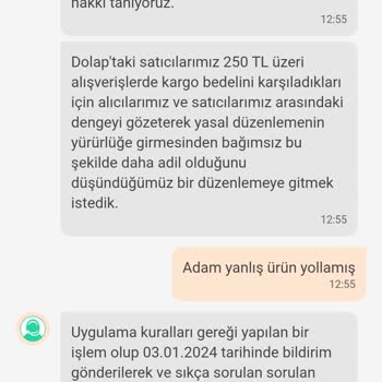 Dolap Uygulaması İade Ücreti