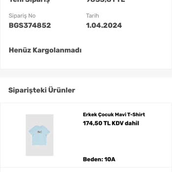 B&G Store Bayram Siparişi Gecikmesi Ve İletişim Sorunu