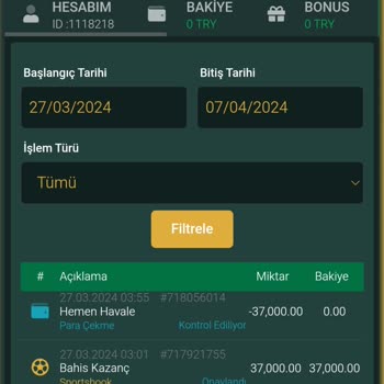 Hektorbet Kazandığım Paramı Vermiyor