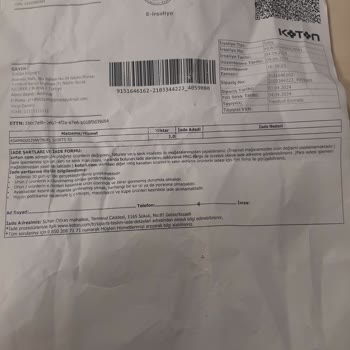 Koton'dan Trendyol Alışverişi Sonrası Değişim Sorunu