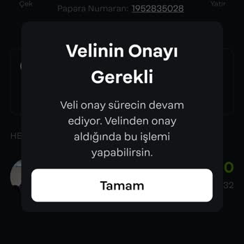 Papara Kartı Veli Onayı İptal Etme
