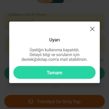 Dolap Hesabım Üyeliğe Haksiz Yere Kapandı! Acil Çözüm Bekliyorum