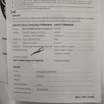 Bosch Bulaşıklar Kirli Kalıyor