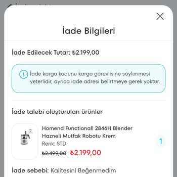 A101 Homend Mutfak Robotu İnternet Aldım İade Almıyor