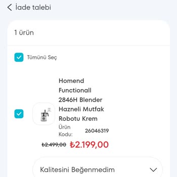 A101 Homend Mutfak Robotu İnternet Aldım İade Almıyor