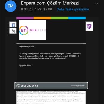 Enpara Bloke Harici Paramı Alamıyorum