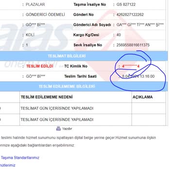 Aras Kargo Plazalar Şubenin Kargo Teslimatı Yapamaması