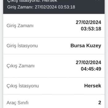 Otoyol A.Ş Yanlış Geçiş Ve Sınıf Hatasına İtiraz