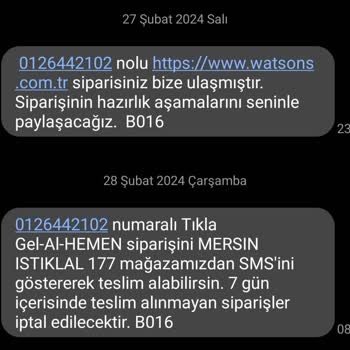 Watsons Gel Al Hemen Siparişi Sorun
