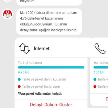Vodafone Fatura Aşım Ücreti
