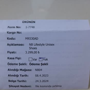 New Balance 530 Shoe Complaint - Premature Tears and Denial of Manufacturing Defects