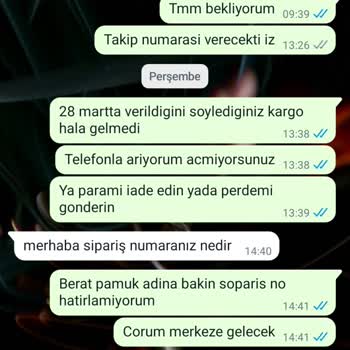 Perde.com Perde Siparişim Nerede? Beklenen Ürün Yok!