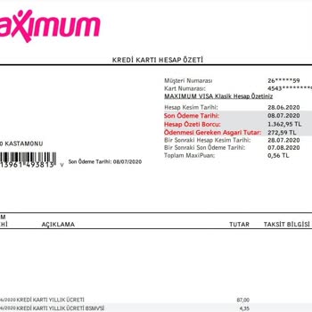 İş Bankası Kredi Kartı Yıllık Kullanım Ücreti.