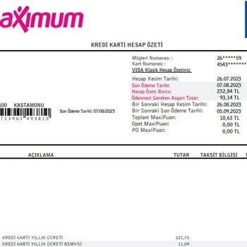 İş Bankası Kredi Kartı Yıllık Kullanım Ücreti.