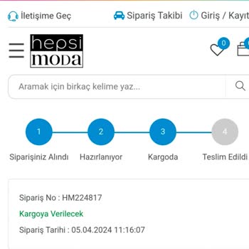 Hepsi Moda Siparişim Kargoda Gözüküyor Ama Gelmiyor!