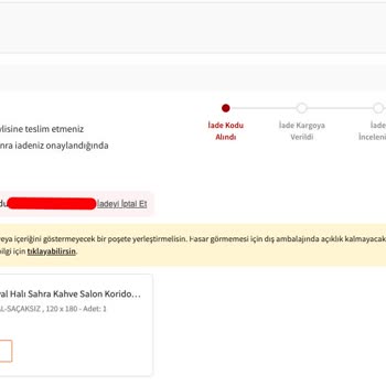 Trendyol Dijidekor'un Renk Hatası Yüzünden, Aldığım Halının Hamalı Oldum.