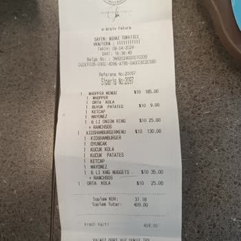 Burger King Yeşillik Dostu. Teşekkürler Burger