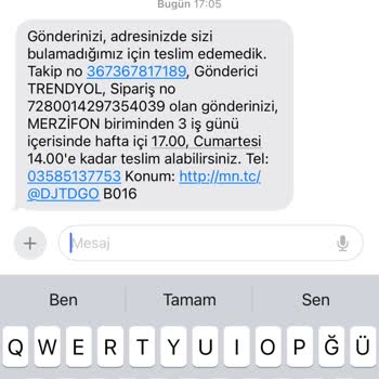 Merzifon MNG Kargo Evde Olduğumuz Halde Kargoyu Bırakmadı