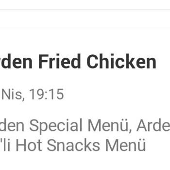 Arden Fried Chicken Arden Fried Chıcken Sorumsuzlukları