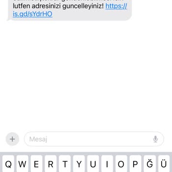 Sahte kargo  Mesaj