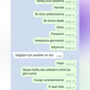 Ferelmoda Yanlış Ürün Yolladılar Değişim Veya İade Yapmıyorlar