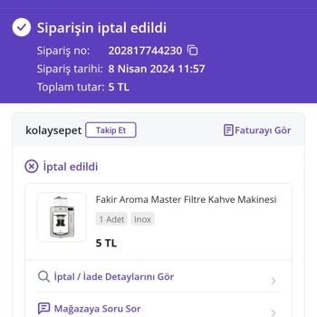 N11 Ürünümü İptal Etti