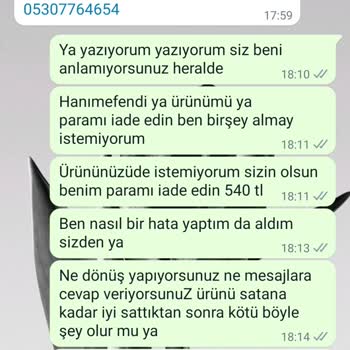 Hassa Butik Para İademi Yapmıyor İade Sürecinde Mesaj'lara Bakmıyor