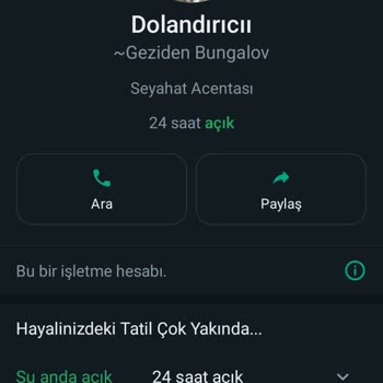 TÜRSAB Gezgin Bungalov A********* T**** Dikkat ⚠️