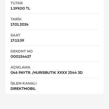 Huriş Butik Ürünümü De Ürünün Ücretini De Alamıyorum.