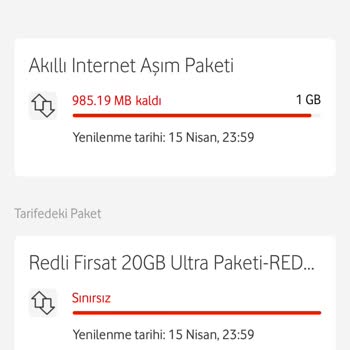 Vodafone Wİ-Fİ'ye Bağlı Olan Hatta Haksız Paket Aşım Ücreti Yansıtıyor