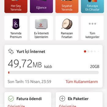 Vodafone Wİ-Fİ'ye Bağlı Olan Hatta Haksız Paket Aşım Ücreti Yansıtıyor