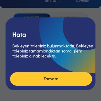 Turkcell Bekleyen Talebiniz Bulunmaktadır Sorunu