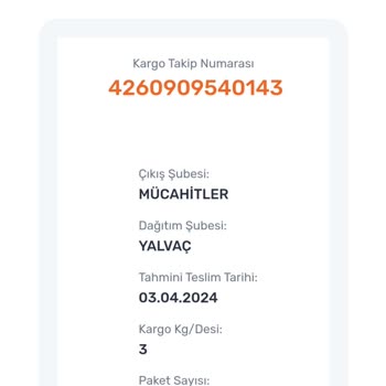 Aras Kargo Isparta/Yalvaç Çıkışı Yapılmayan Ama İade Edilen Kargo