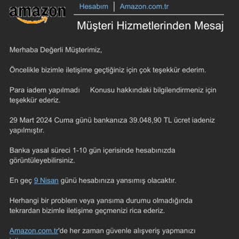 Amazonun Parama El Koyması Durumu