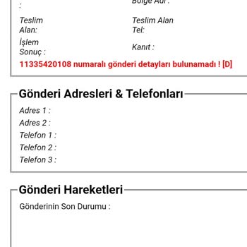 Gratis Kargom Bulunamıyor Error Veriyor